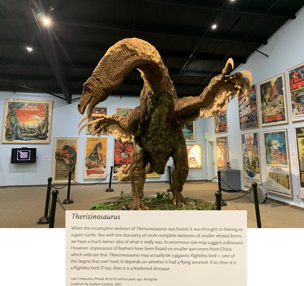 Therizinosaurus exhibit at The Dinosaur Museum